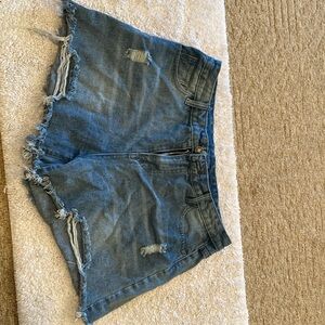 High Rise Blue Jean Shorts XL